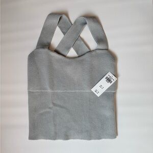 NWT Abercrombie Gray Ribbed Knit Tank Top